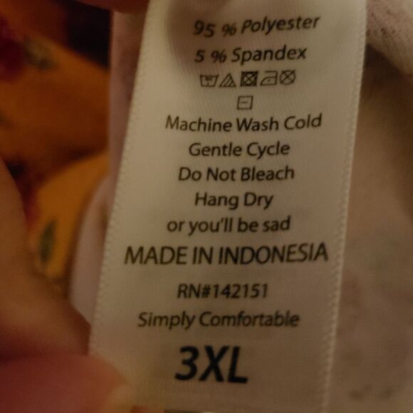 Plus Size Floral Skater Dress Sz 3x - Picture 5 of 6